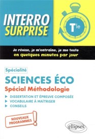 Specialite sciences economiques et sociales. special methodologie. terminale - nouveaux programmes