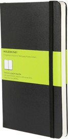 Carnet blanc grand format couv. rigide noir