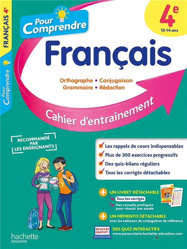 Pour comprendre tout le français : 4e ; cahier d'entraînement