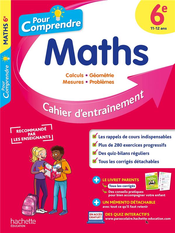 Pour comprendre les maths : 6e ; cahier d'entraînement