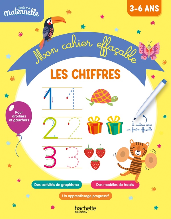 Toute ma maternelle : Mon cahier effaçable ; Les chiffres