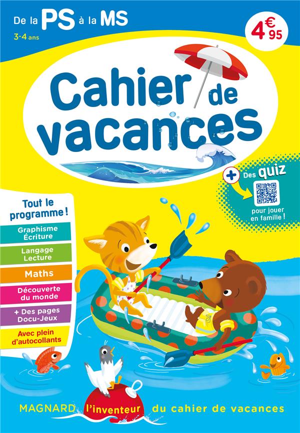 Cahier de vacances : de la PS vers la MS