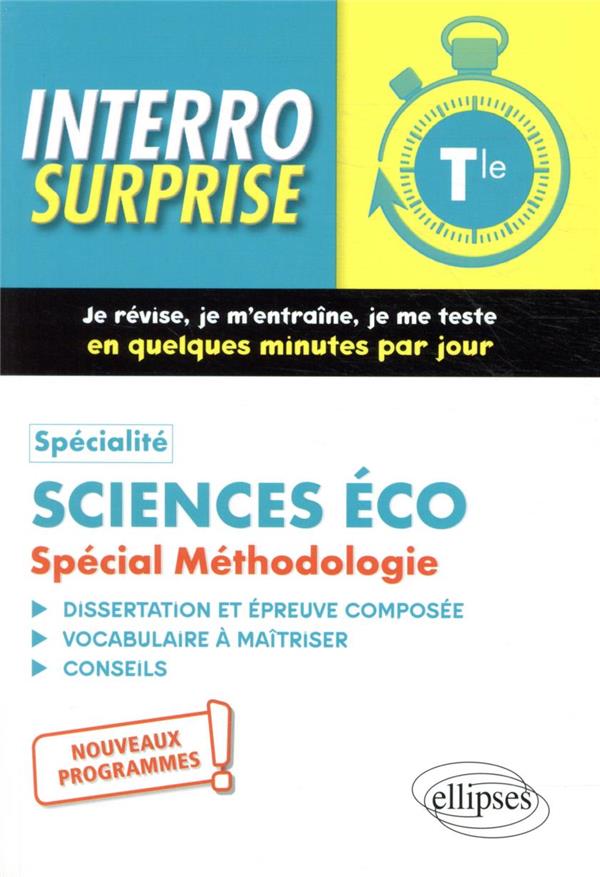 Specialite sciences economiques et sociales. special methodologie. terminale - nouveaux programmes