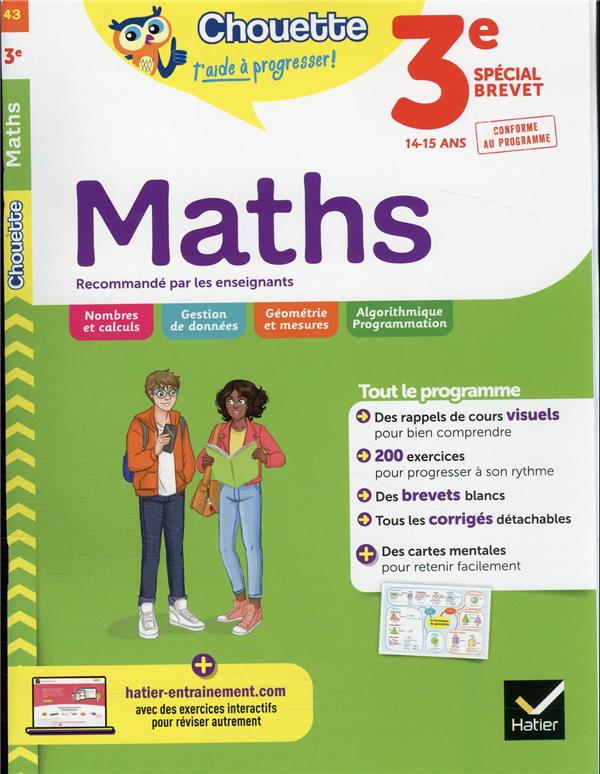 Chouette entraînement t.43 ; maths ; 3e