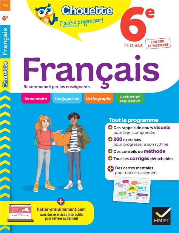 Chouette entraînement t.44 ; français ; 6e