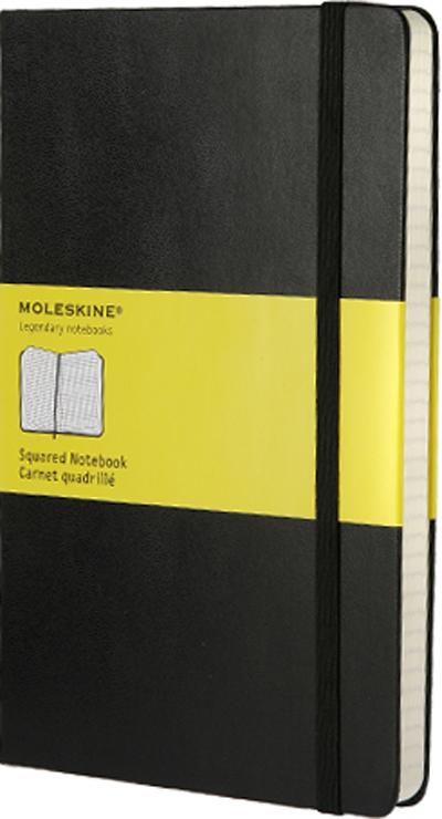 Carnet classique quadrillé grand format MOLESKINE Couverture rigide Noir