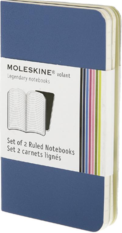 MOLESKINE Carnet volant ligne tres petit ft set 2 couv. souple bleu