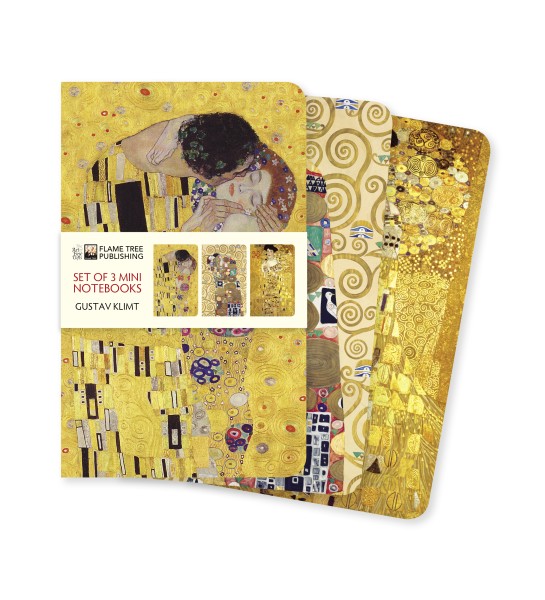 FTP Gustav Klimt Set of 3 Mini Notebooks