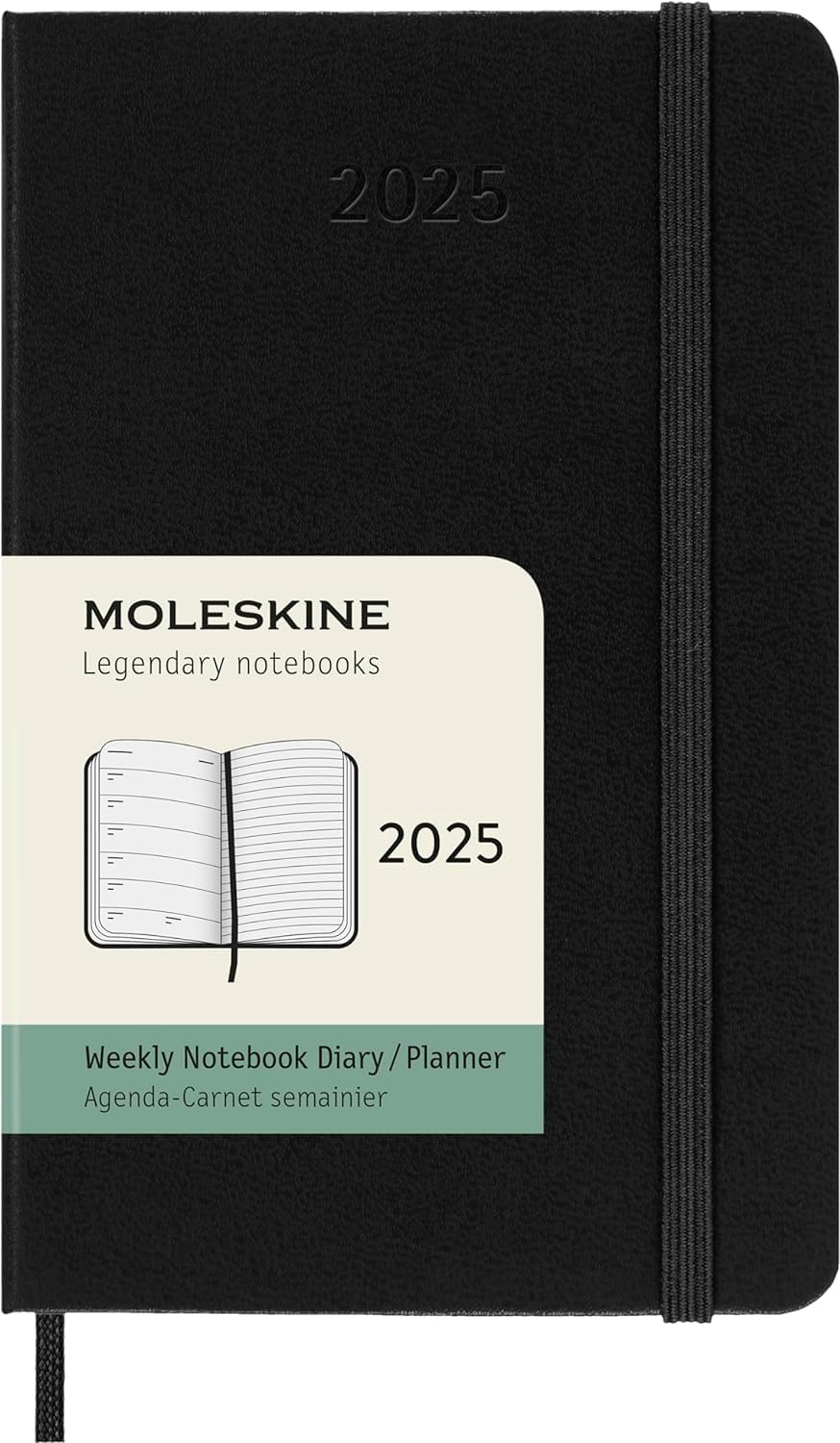 Moleskine 2025 12-Month Weekly Pocket Hardcover Notebook : B